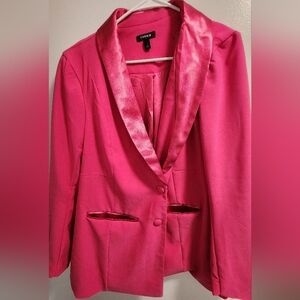 Studio Refined Crepe Satin Lapel Blazer from Torrid